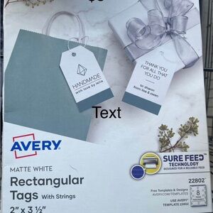 Avery White Gift Tags with Strings